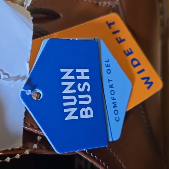 Nunn Bush Men's Centro Fles Plain Toe Oxford Cognac Leather Synthetic Size 9.5W - Picture 7 of 10